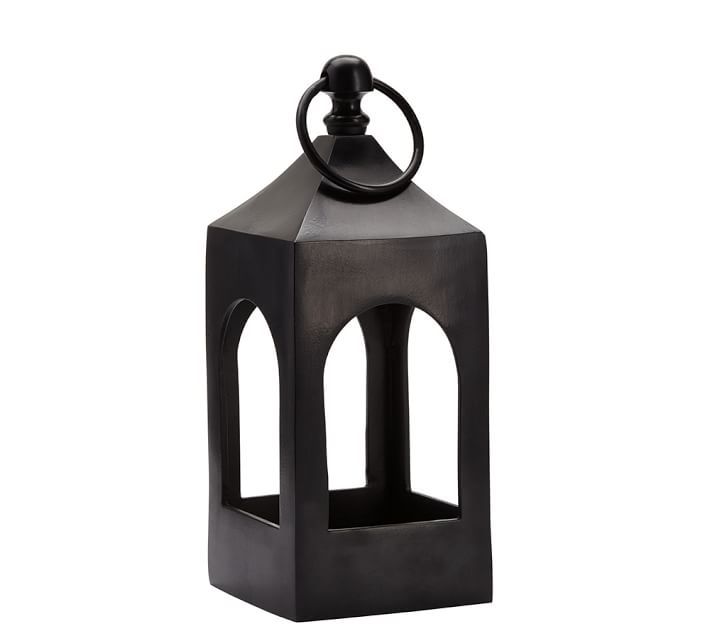 Caleb Handcrafted Metal Lantern - Black | Pottery Barn (US)