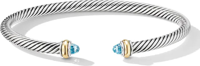4mm Cable Classic Bracelet with 18K Gold & Semiprecious Stones | Nordstrom