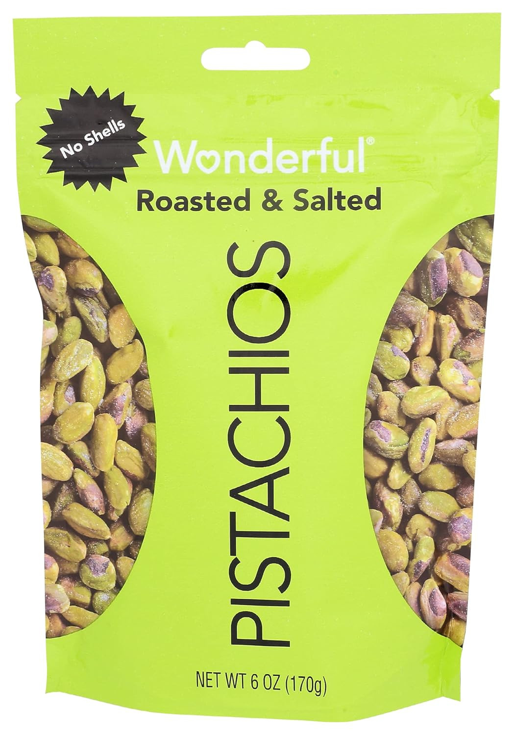 Wonderful Pistachio Roasted & Salted Shelled Pistachios, 6 OZ | Amazon (US)