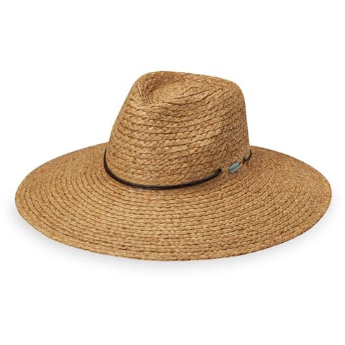 Wallaroo Women’s Nosara Fedora (Camel) – UPF 50+ UV Sun Protection, Wide Brim, Adjustable, Chin Strap, Natural Fiber, Medium Size – for Outdoor Water Sports, Travel, Hiking, and Beach Sun Hat | Amazon (US)