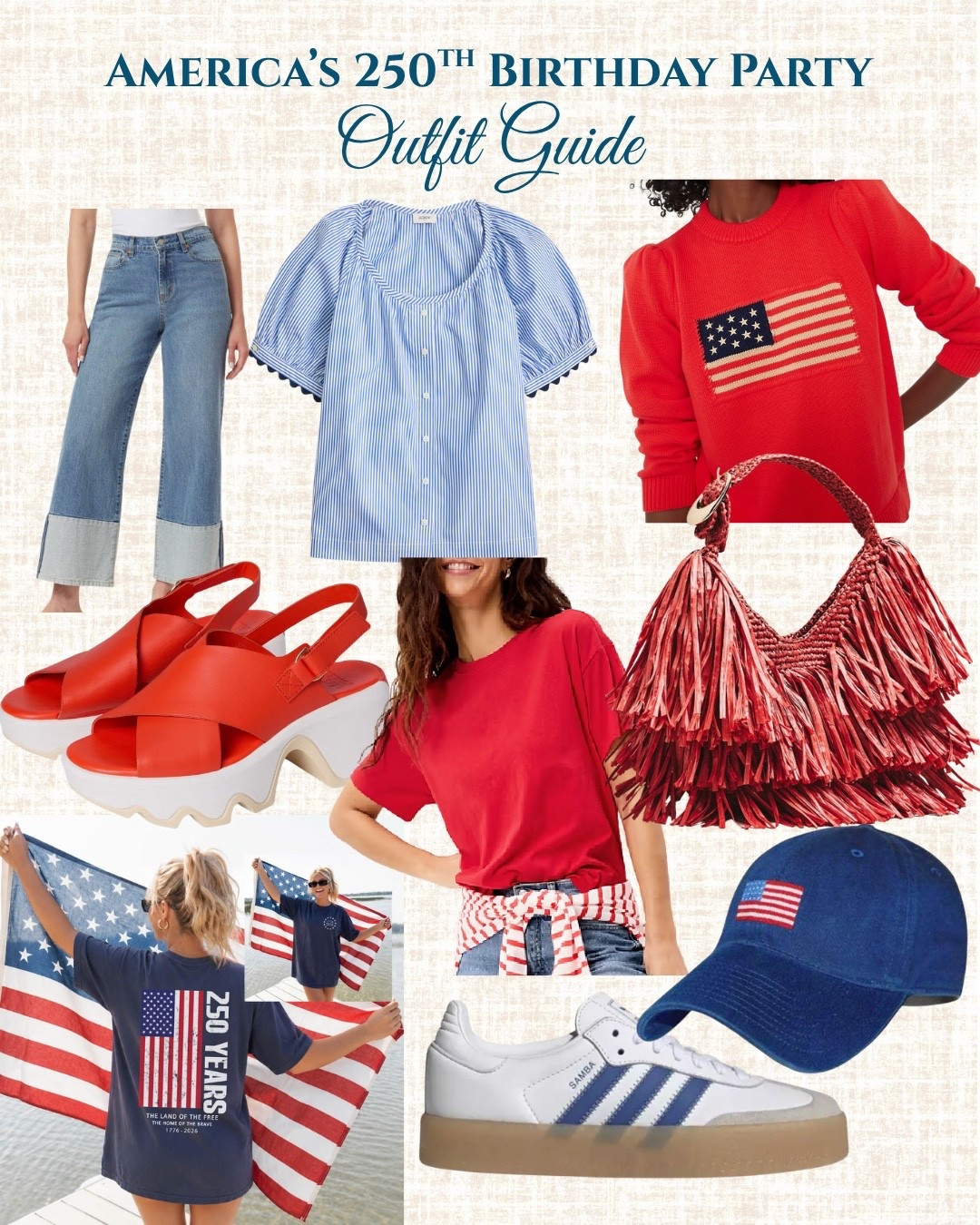 Less than 20 days until the biggest party of the year! Stop this edit to find the most patriotically chic outfits for America’s 250th birthday party! 🇺🇸❤️🤍💙 

 #LTKootd #LTKSeasonal #LTKHome