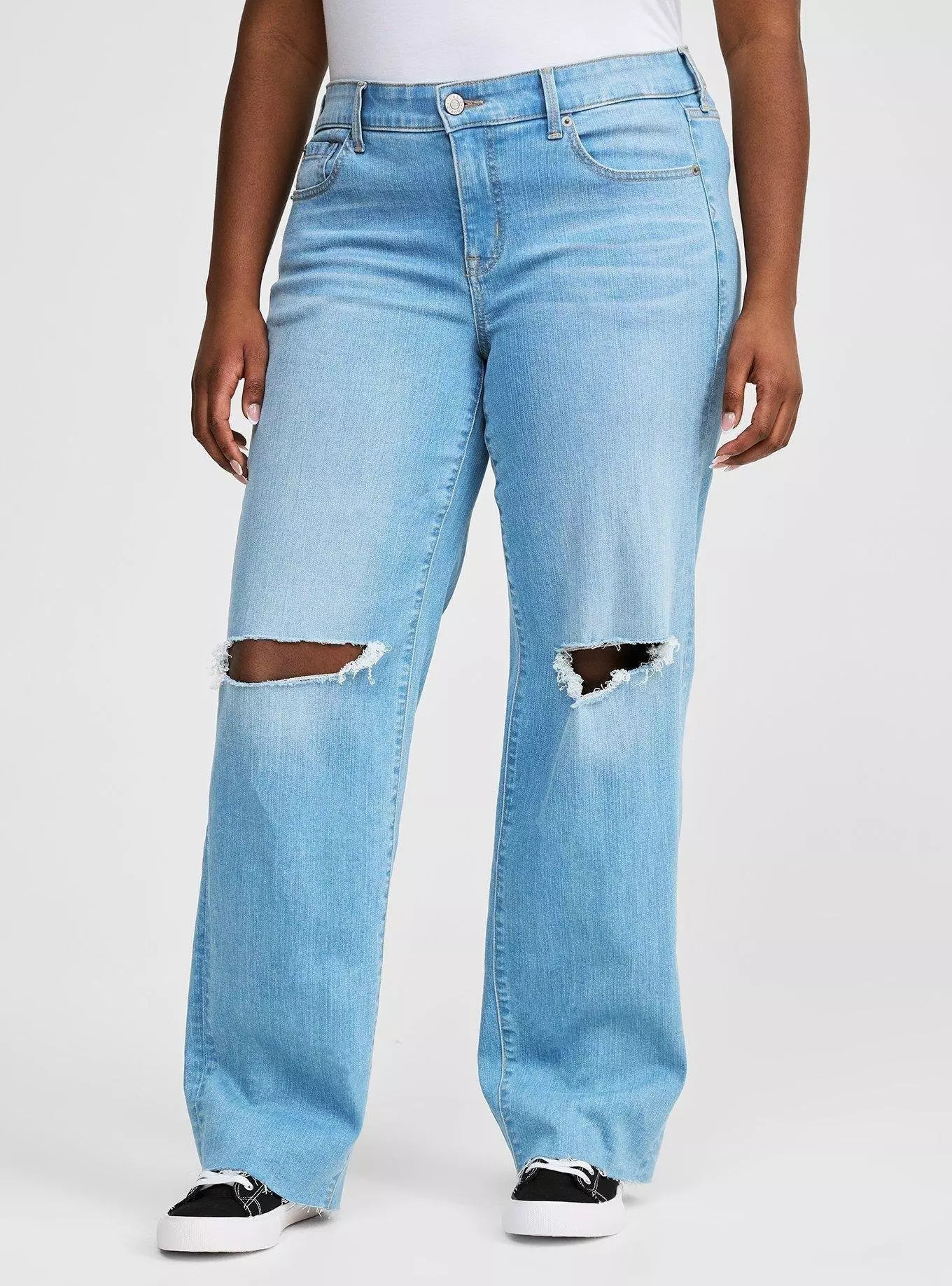 Perfect Wide Leg Vintage Stretch Mid-Rise Jean | Torrid (US & Canada)