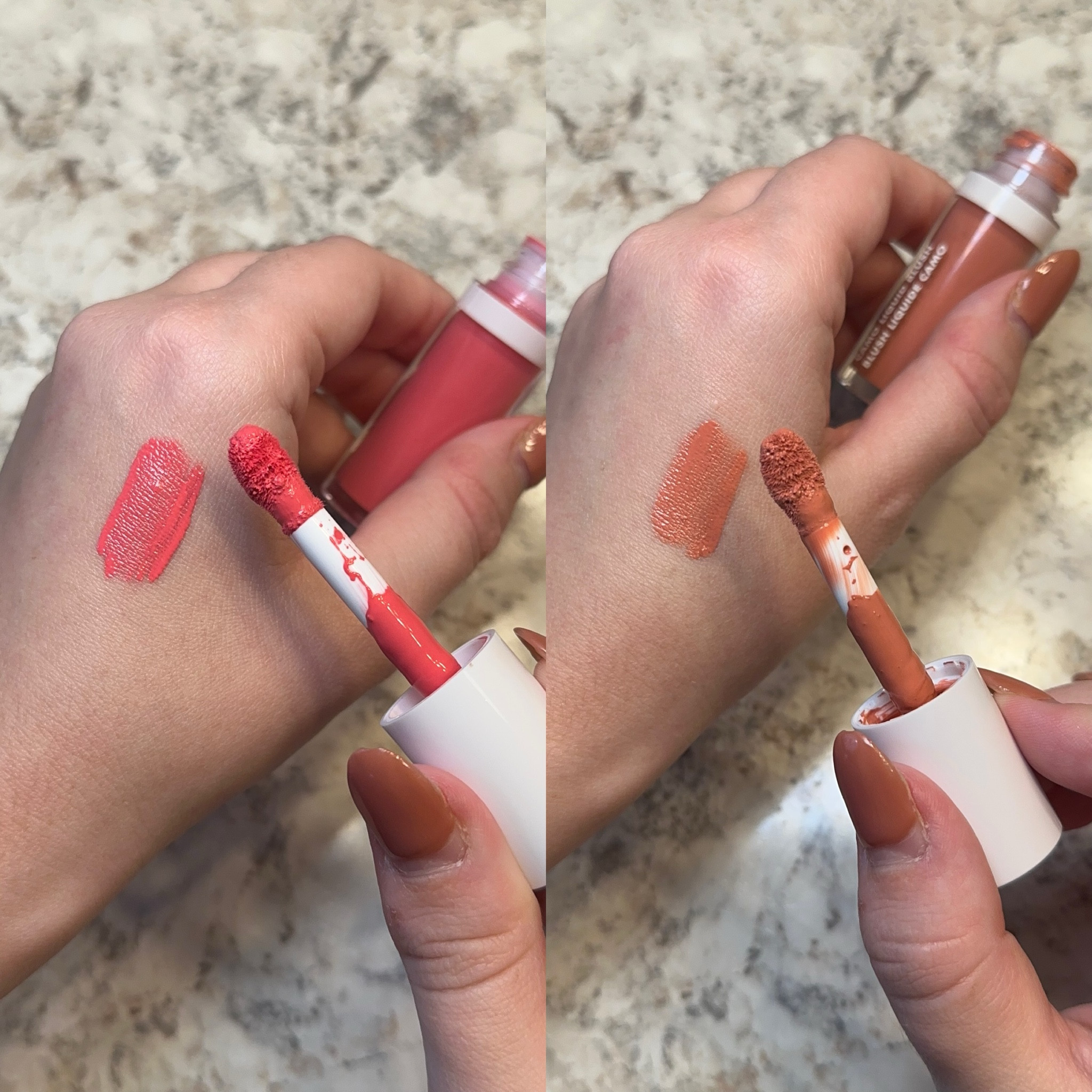 Believe me when I say as a pale girly, a little bit goes a LONG WAY! Pinky promise on left vs. dusty rosé on right, liquid blush by e.l.f. 🥰

#liquidblush #elfblush #elfliquidblush #beauty #makeup

#LTKTravel #LTKStyleTip #LTKBeauty