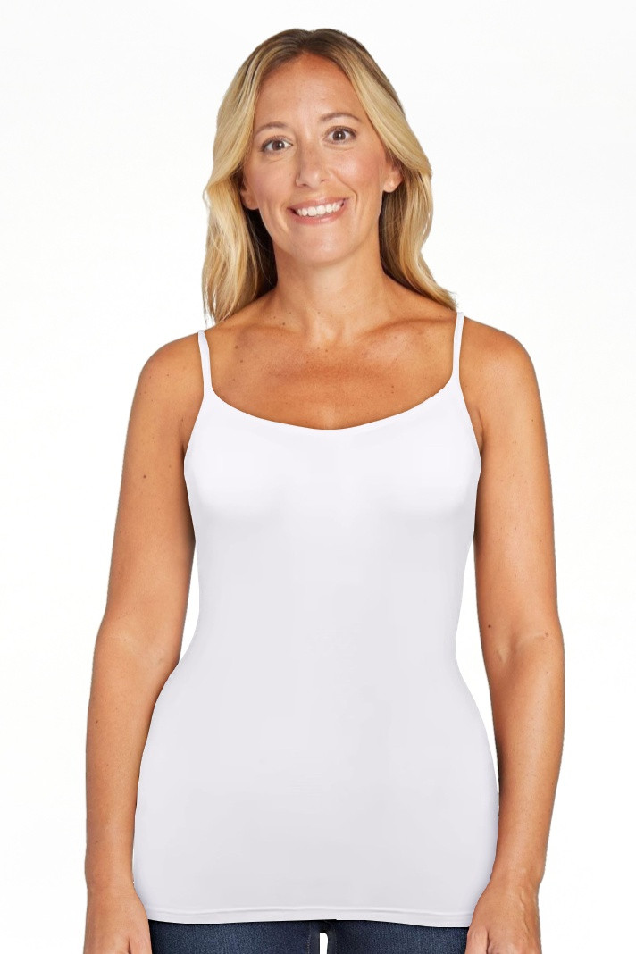 Women Shelf Bra Tank Tops Camisole Adjustable Spaghetti Strap Under Shirts for Women White M - Wa... | Walmart (US)