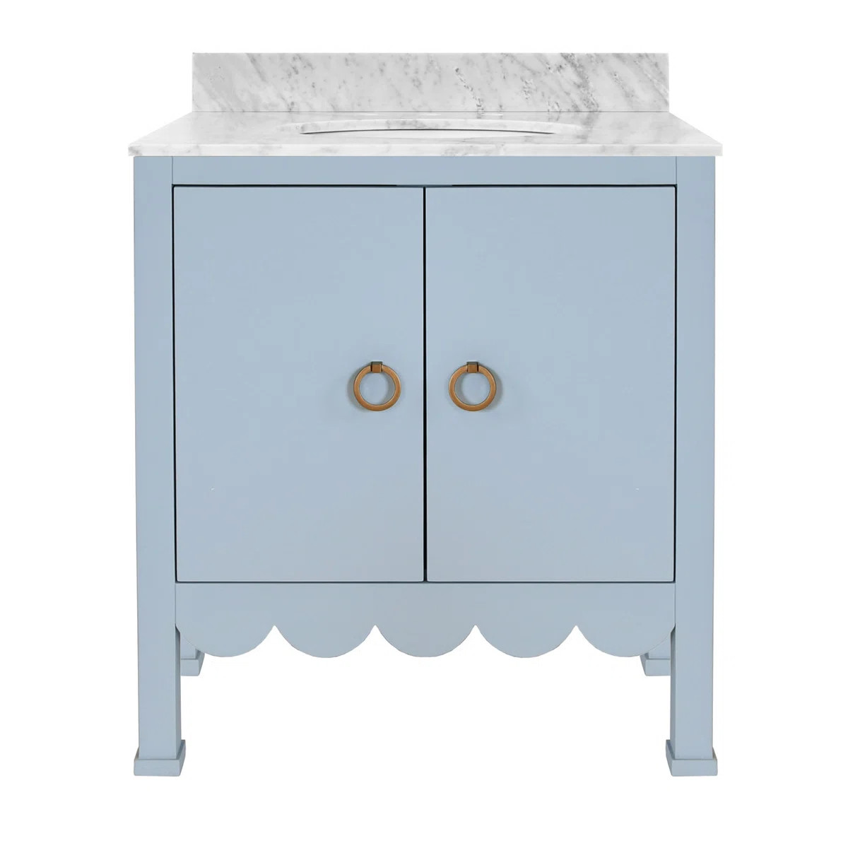 Worlds Away Kealey 30.5" Free Standing Single Bathroom Vanity with Carrara Marble Top & Reviews |... | Birch Lane