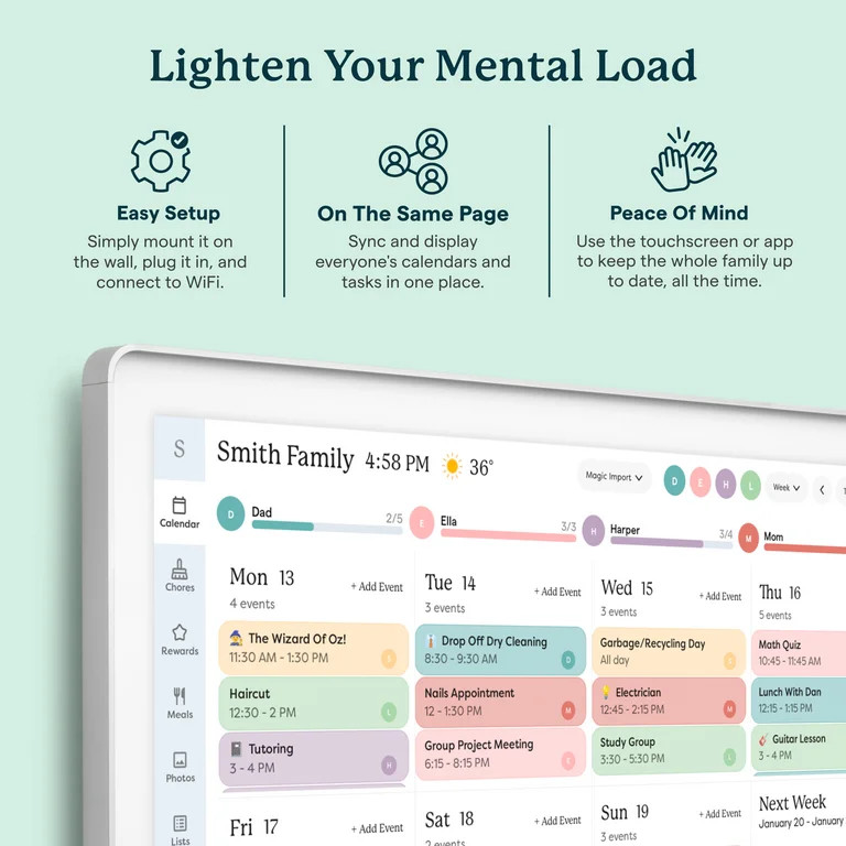Skylight 27 inch Calendar Max Touchscreen Smart Calendar, Family Organizer and Chore Chart - Clas... | Walmart (US)
