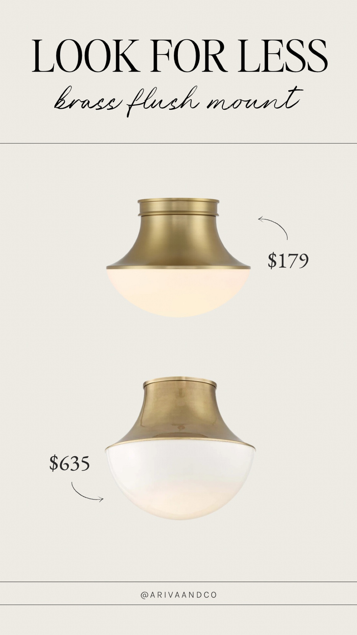 Brass flush mount look for less 

#LTKStyleTip #LTKHome