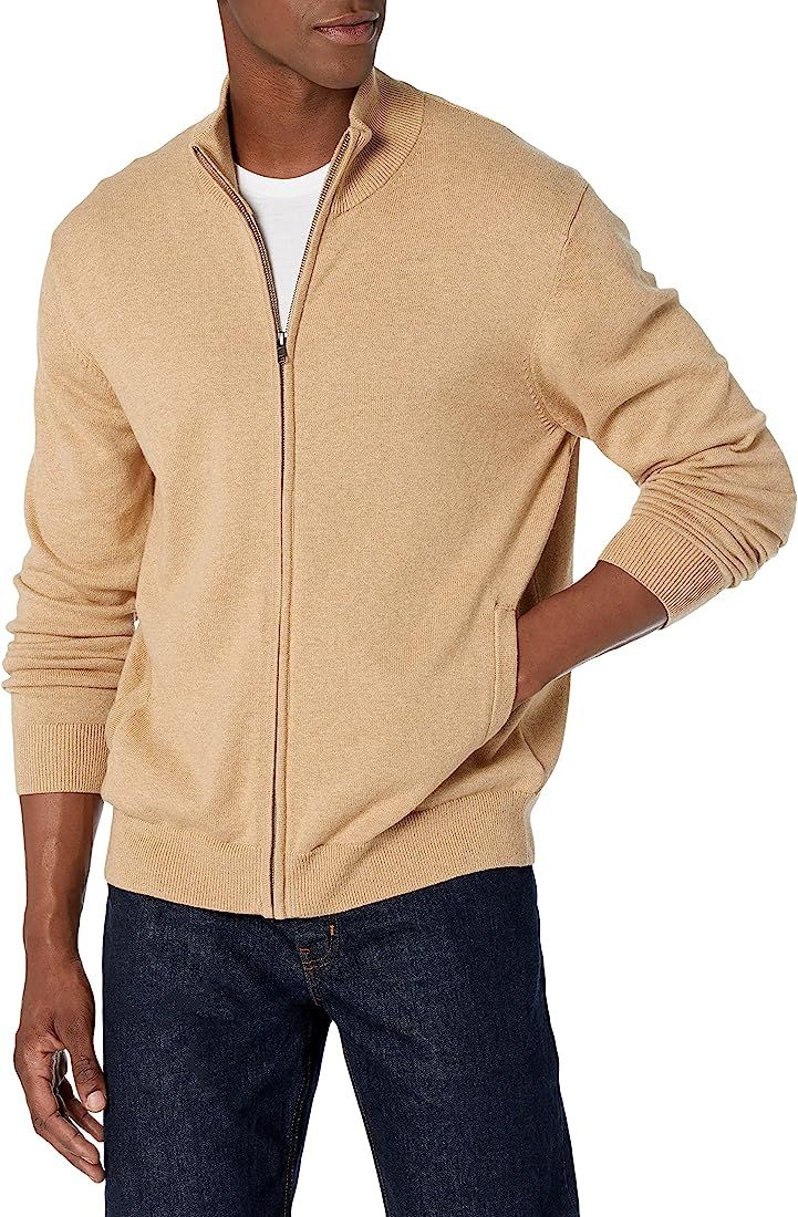 Amazon Essentials Men's Full-Zip Cotton Sweater | Amazon (US)