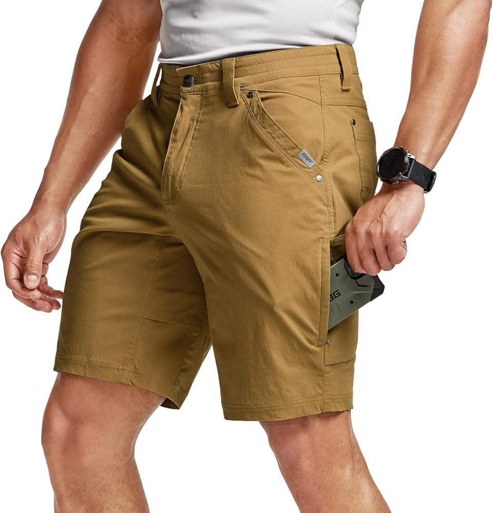 CQR Men's Stretch Utility Shorts, Lightweight Quick Dry Casual Shorts, Hiking Golf Cargo Shorts w... | Amazon (US)