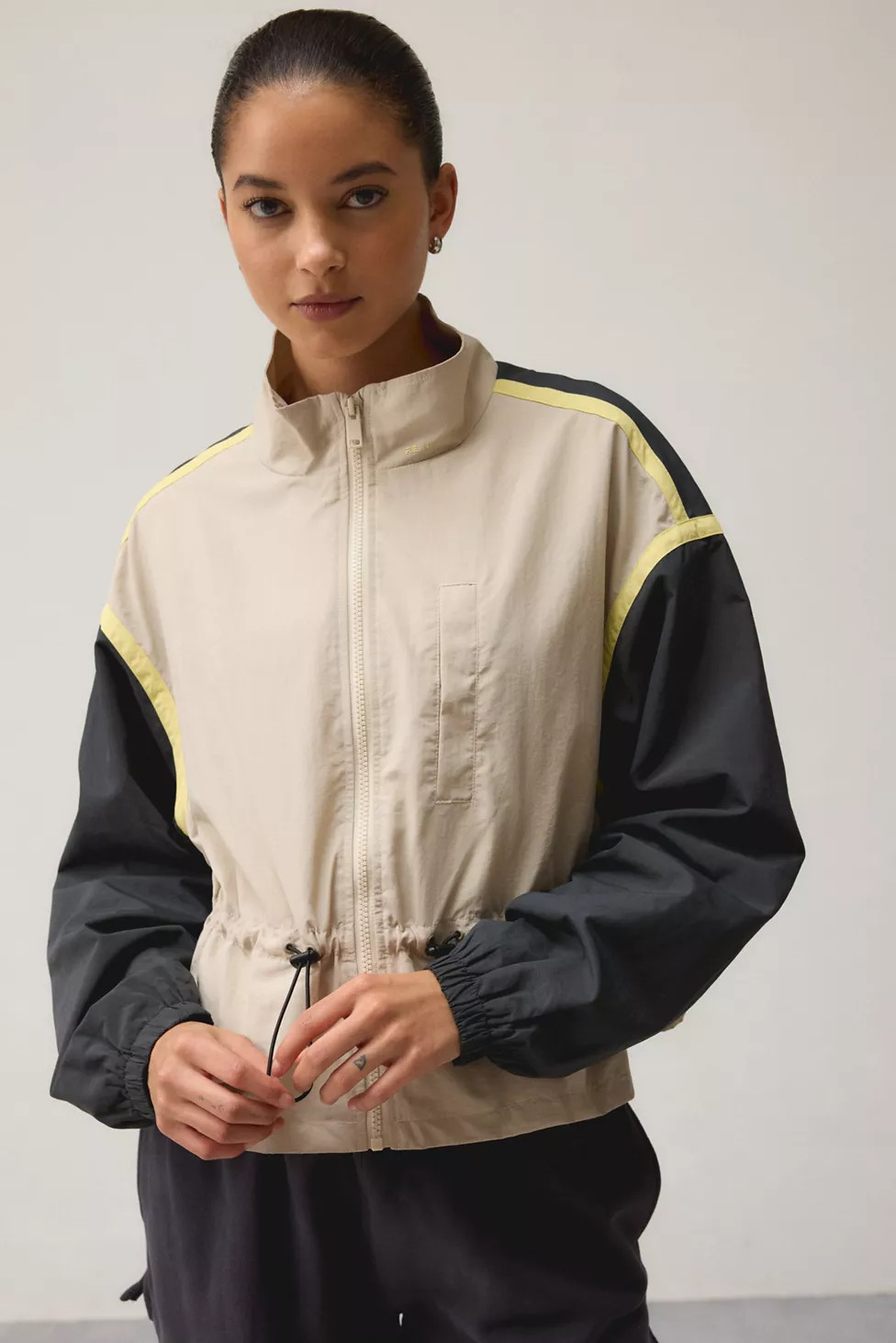 P.E Nation Control Oatmeal Spray Track Jacket | Urban Outfitters (US and RoW)