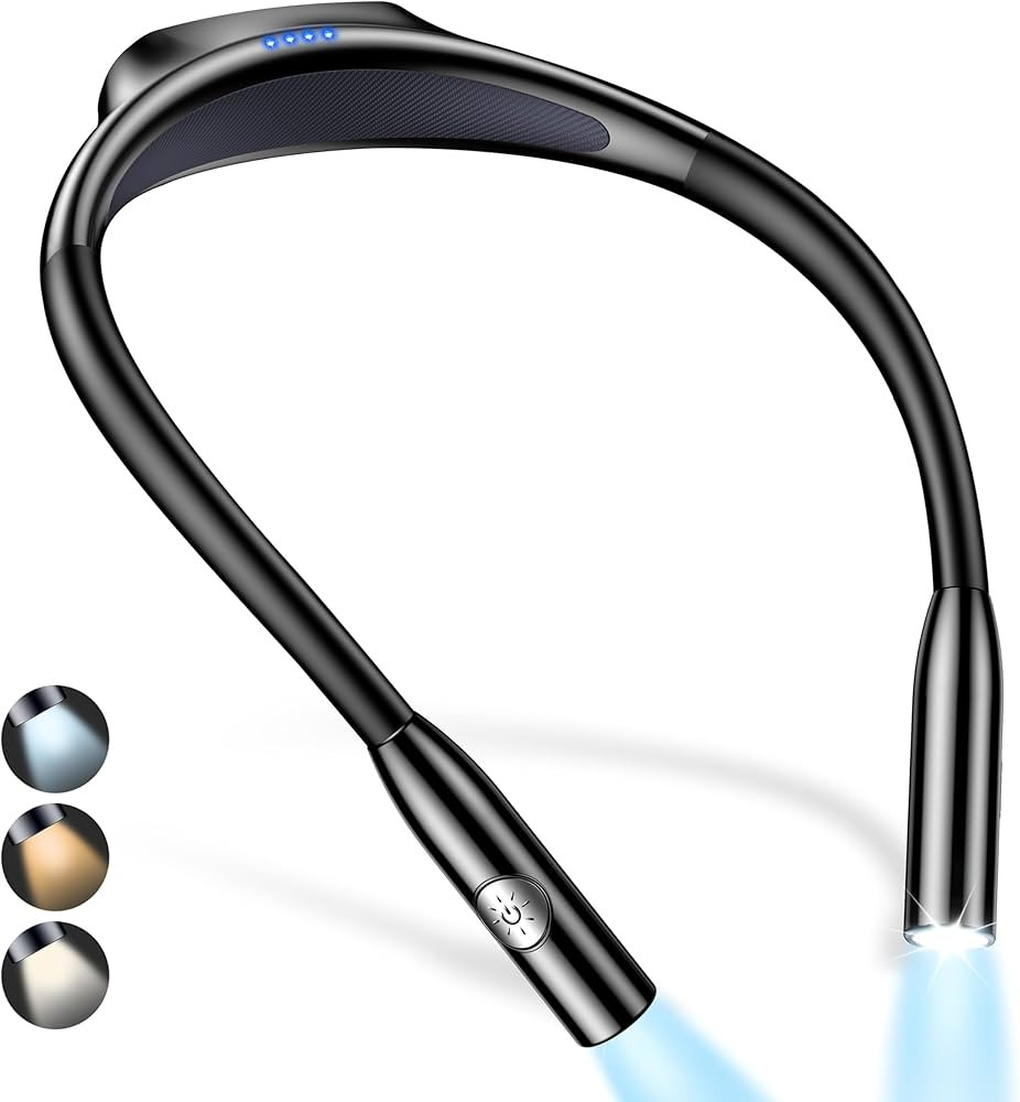 Gritin LED Neck Reading Light,Book Light for Reading in Bed-Eye Caring 3 Colors, Dimmable Brightn... | Amazon (US)