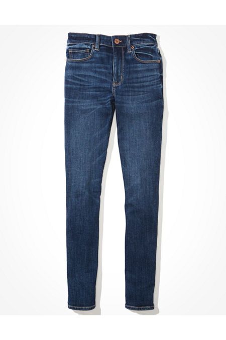AE Ne(x)t Level High-Waisted Skinny Jean Women's Deeply Cobalt 0 X-Short | American Eagle Outfitters (US & CA)