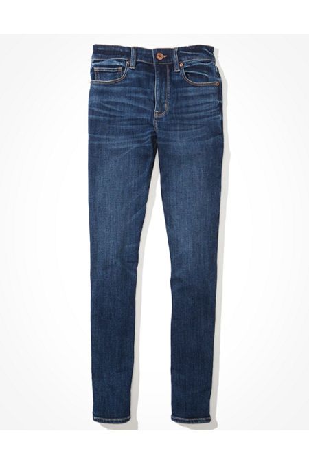 AE Ne(x)t Level High-Waisted Skinny Jean Women's Deeply Cobalt 12 Long | American Eagle Outfitters (US & CA)