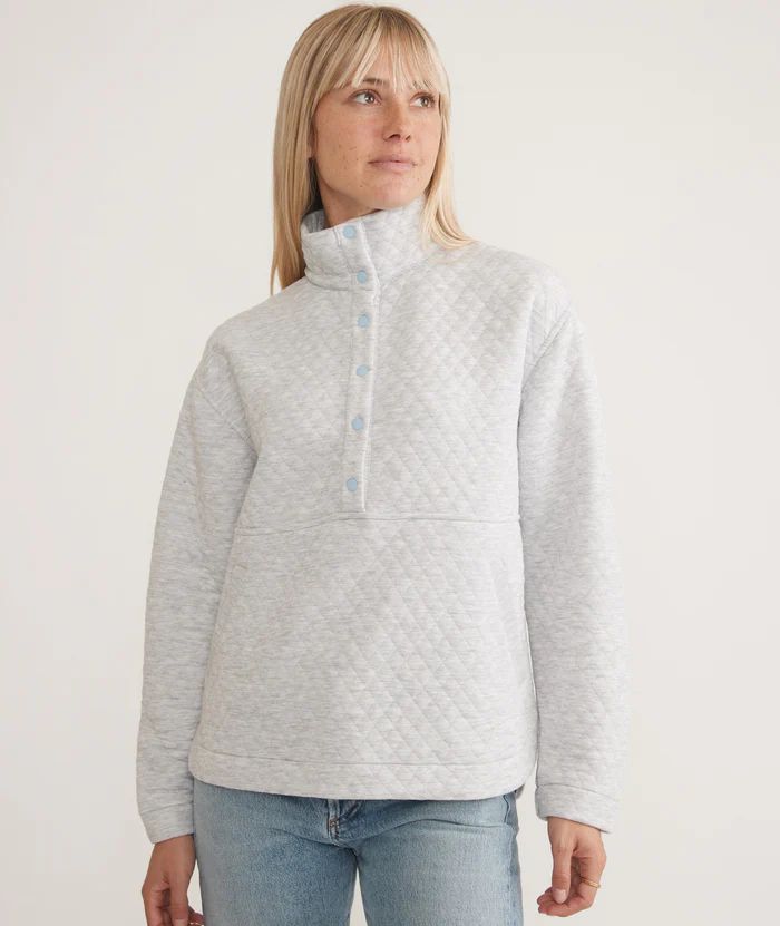 Corbet Quilted Funnel Neck Pullover | Marine Layer