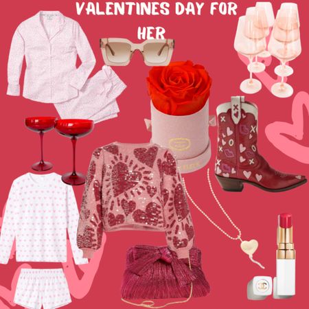 Valentines Day for her. Gifts for her. Valentine’s Day looks. Valentine’s Day inspo. Valentines gift ideas. Vday for her. Heart pajamas. 

#LTKSeasonal #LTKstyletip #LTKGiftGuide