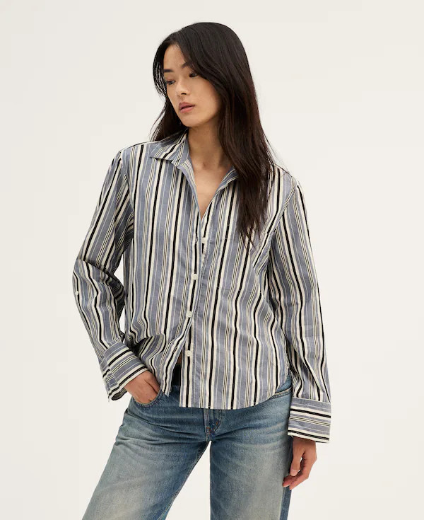 The Signature Y-Neck Shirt in Poplin | Madewell