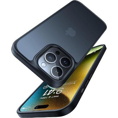TORRAS iPhone 15 Pro Shockproof Military Grade Shockproof Protective Hard Slim Translucent Anti Fingerprints Anti-Scratch Case -Black | Target