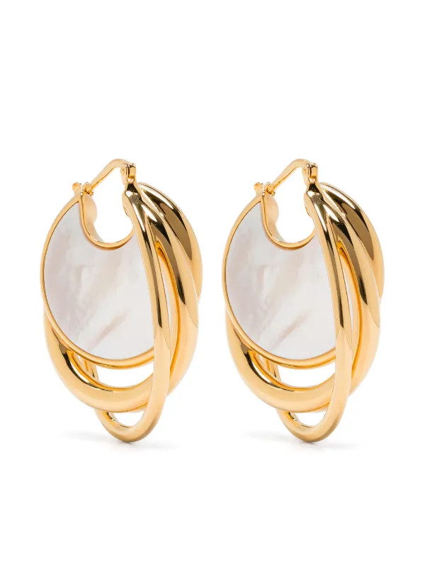 Chloé twisted-hoop Earrings - Farfetch | Farfetch Global