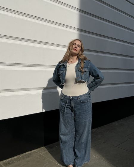 Spanx, Cos, Asos, Zara, transitional outfit, transitional style, spring outfit, spring fashion, white bodysuit, cropped jacket, denim jacket, wide leg jeans, loose jeans, double denim outfit, spring outfits, outfit ideas

#LTKstyletip #LTKeurope #LTKspring
