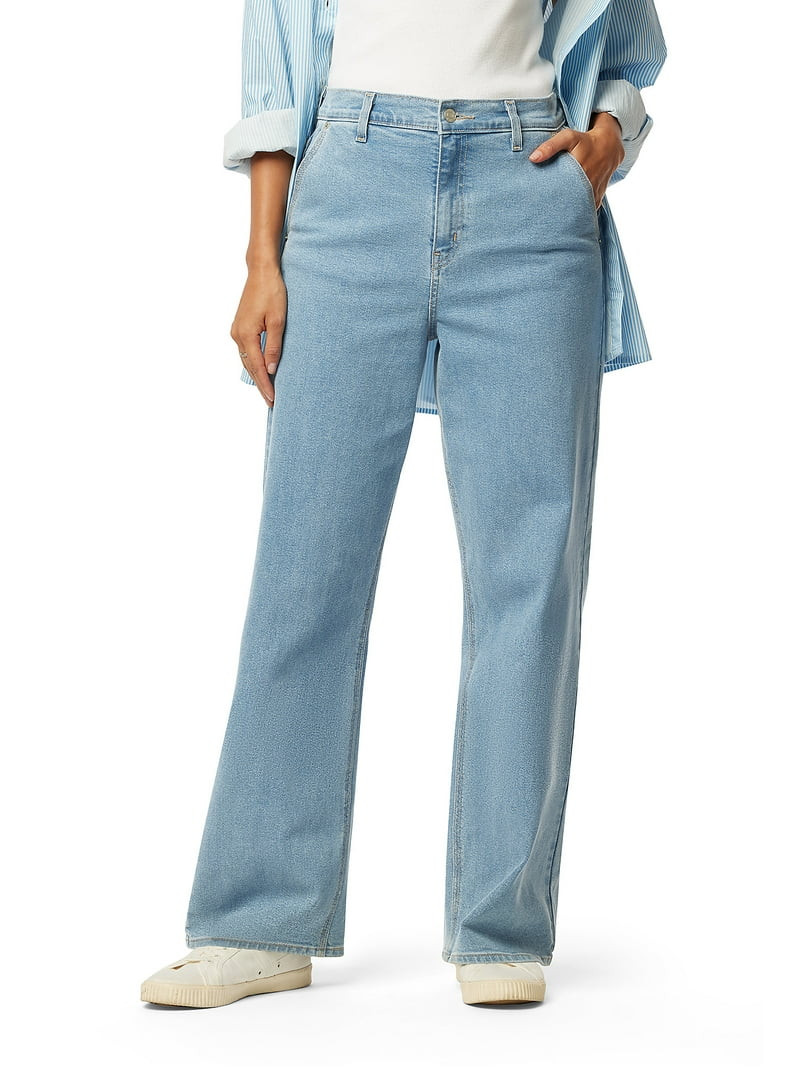 Levi Strauss Signature Women's and Women's Plus Heritage Loose Straight Trouser Jeans, Sizes 0-28... | Walmart (US)
