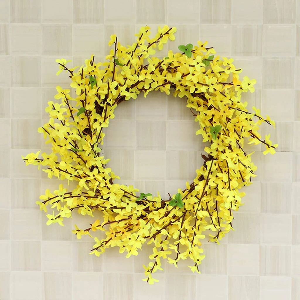 Wreaths for Front Door Decor - Sunflower Eucalyptus Leaves Eucalyptus Forsythia Wreath Wreath Doo... | Walmart (US)
