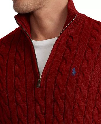Polo Ralph Lauren Men's Cable-Knit Cotton Sweater - Macy's | Macy's