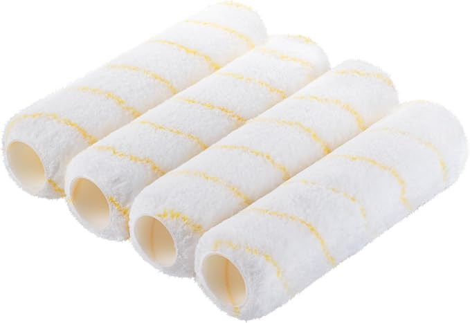 Bates- Paint Roller Covers, 9", Yellow Stripes, 4 Pack, Covers for Paint Rollers 9 Inch, 9 Inch P... | Amazon (US)