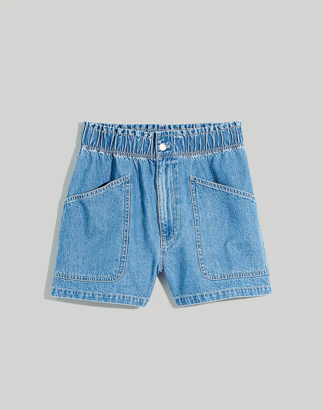Denim Pull-On Paperbag Utility Shorts in Arcwood Wash | Madewell