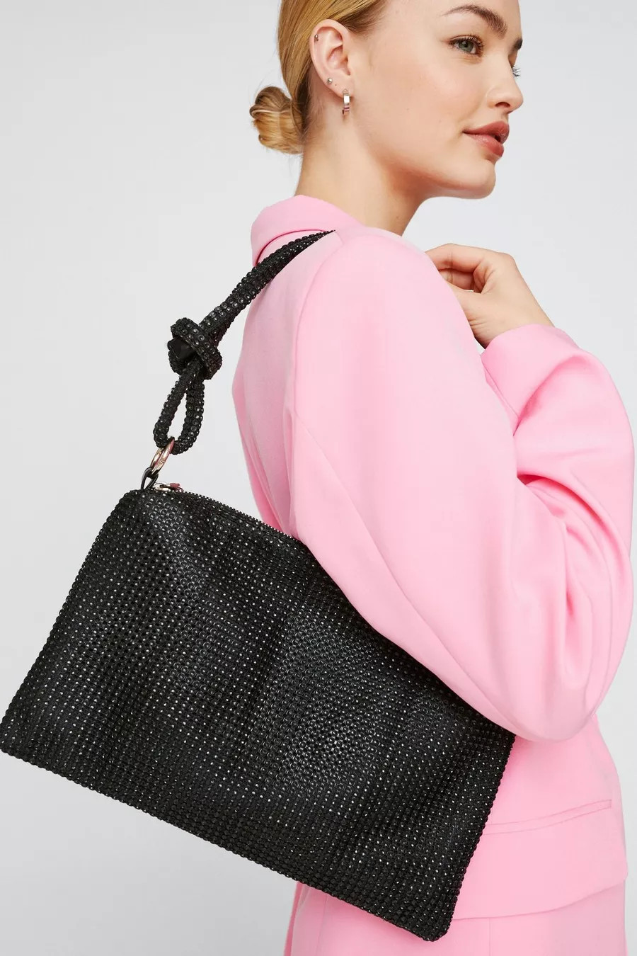 Diamante Embellished Shoulder Bag | Nasty Gal (US)