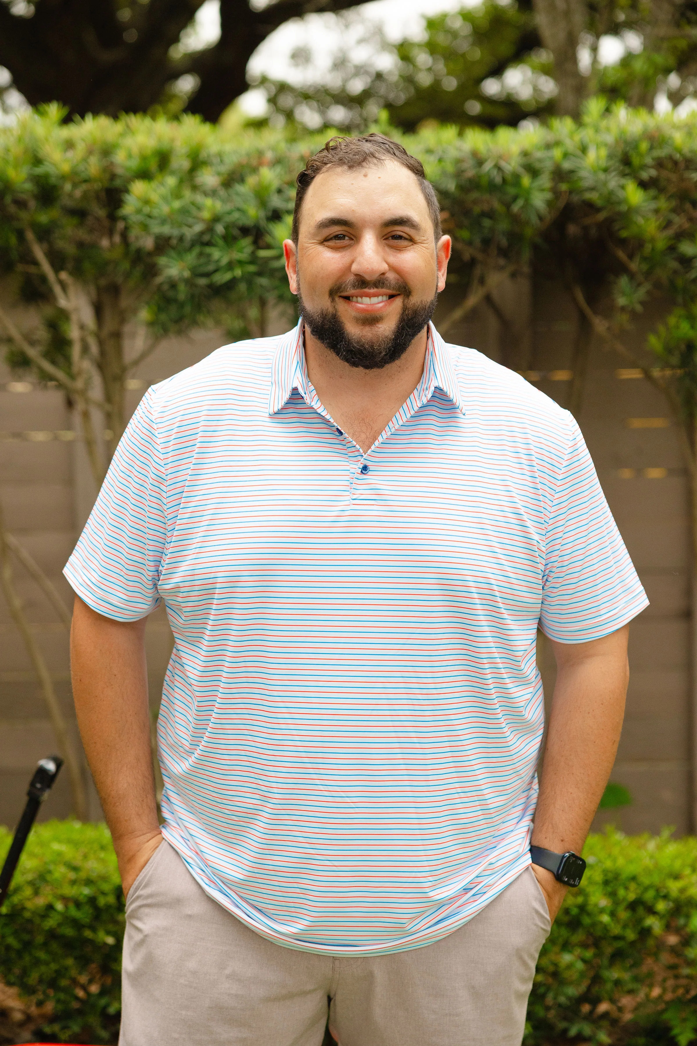 Red, White and Blue Stripes Men's Polo | Poppy Kids Co