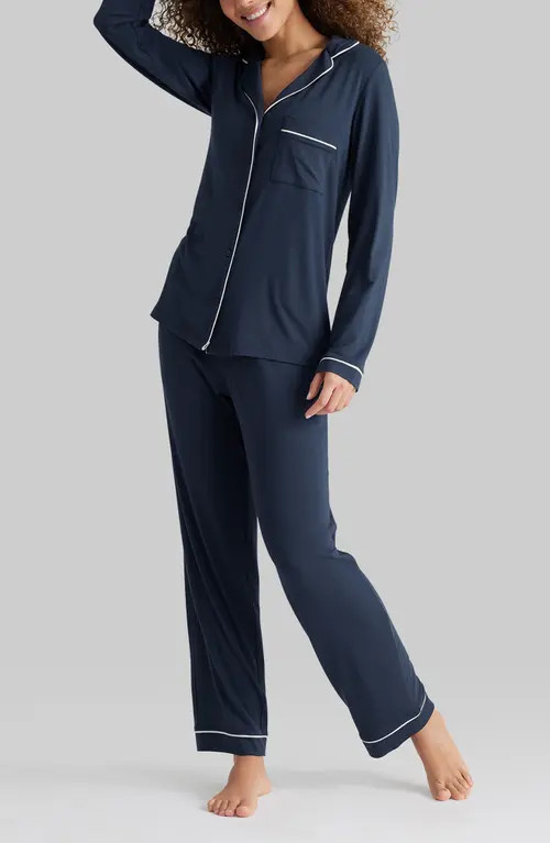 Tommy John Piped Pajamas in Blue at Nordstrom, Size Medium | Nordstrom