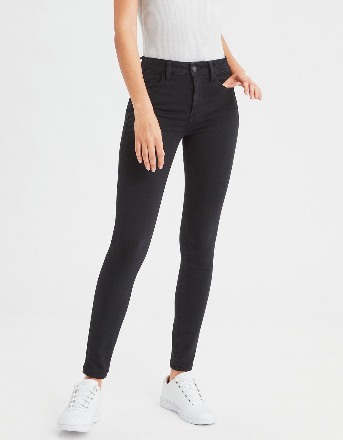 AE Ne(X)t Level High Waisted Jegging, Proper Black | American Eagle Outfitters (US & CA)