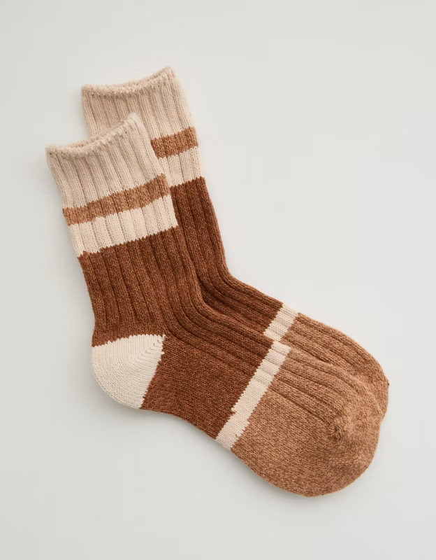 Aerie Colorblock Marled Crew Socks | American Eagle Outfitters (US & CA)