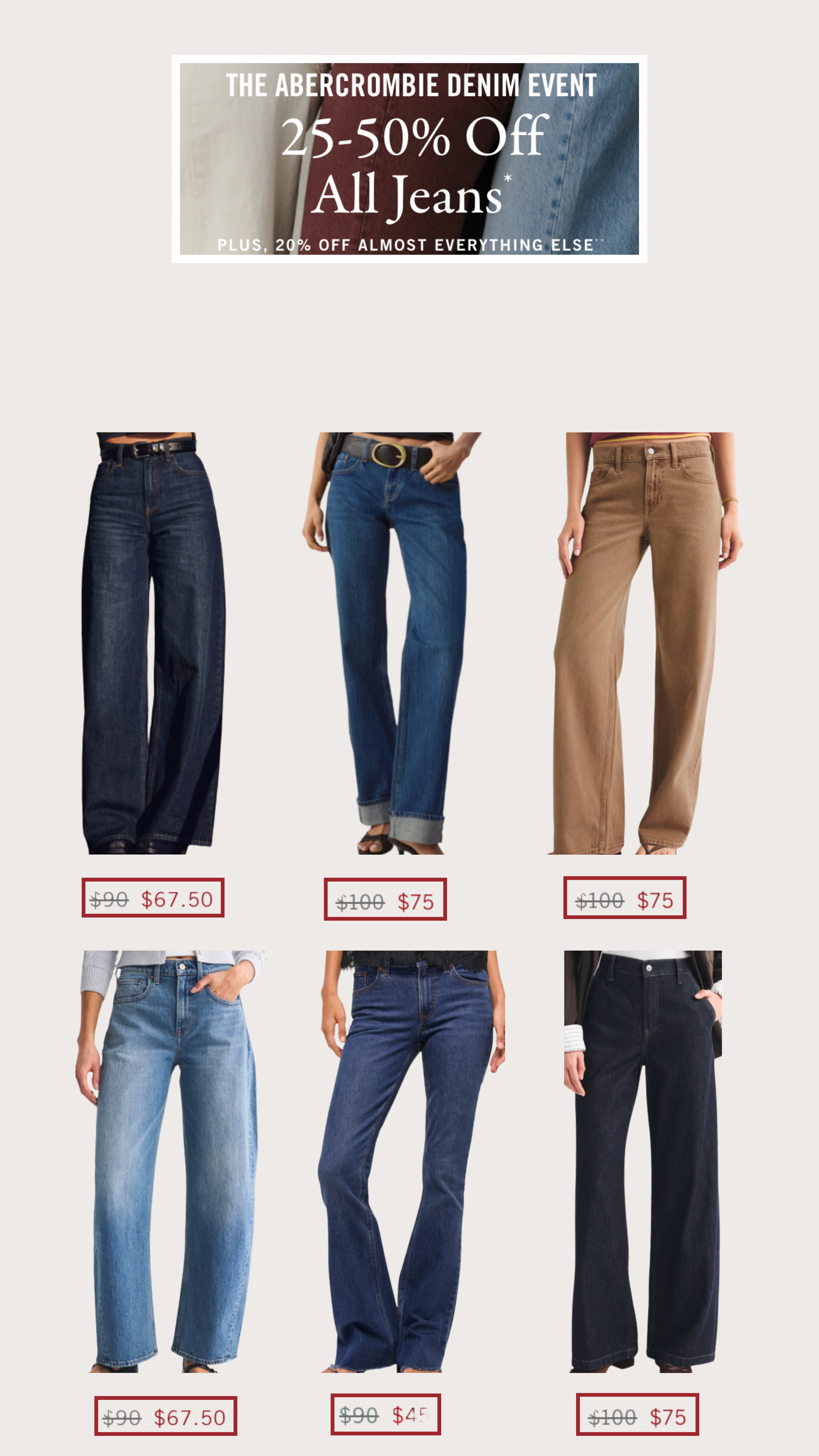 Favorite @abercrombie jeans... plus code DENIMAF gets you an EXTRA 15% off of these sale prices!!! 

 #LTKootd #LTKU #LTKSaleAlert