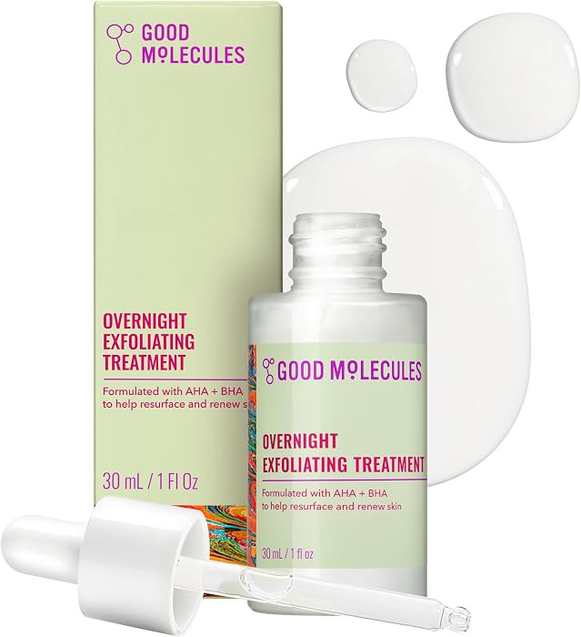 Good Molecules Overnight Exfoliating Treatment, AHA BHA Exfoliant, 1 fl oz | Amazon (US)
