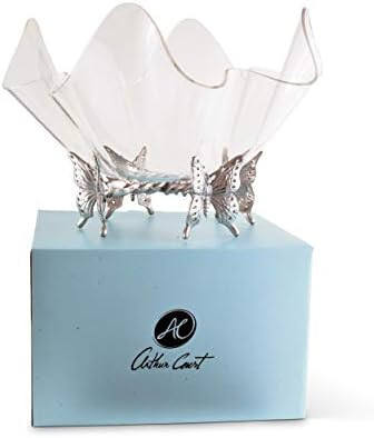 Arthur Court Designs Aluminum Butterfly Stand with Acrylic Serving Bowl 14 Diameter x 12.5 inch T... | Amazon (US)