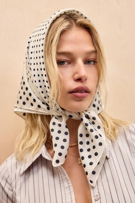 UO Silky Warped Polka Dot Headscarf | Urban Outfitters UK