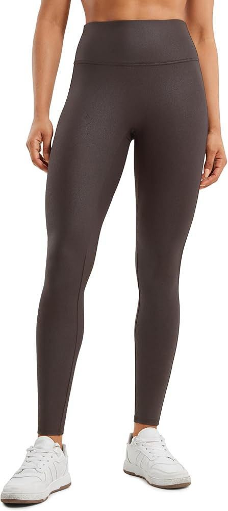CRZ YOGA Butterluxe Matte Faux Leather Leggings for Women 28'' - No Front Seam High Waist Stretch... | Amazon (US)
