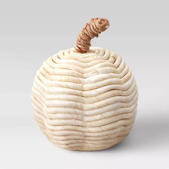 Decorative Corn Husk Rope Pumpkin Figurine Brown/Beige - Threshold™ | Target