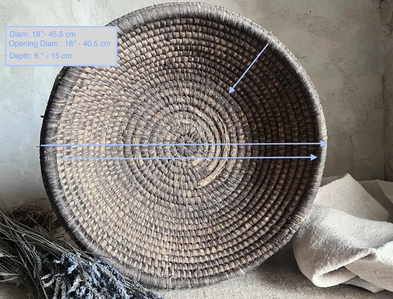 Antique French Attic Wicker Basket. Rye Straw and Bramble - Etsy Canada | Etsy (CAD)