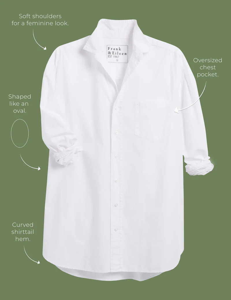 SHIRLEY White, Everyday Poplin | Frank & Eileen