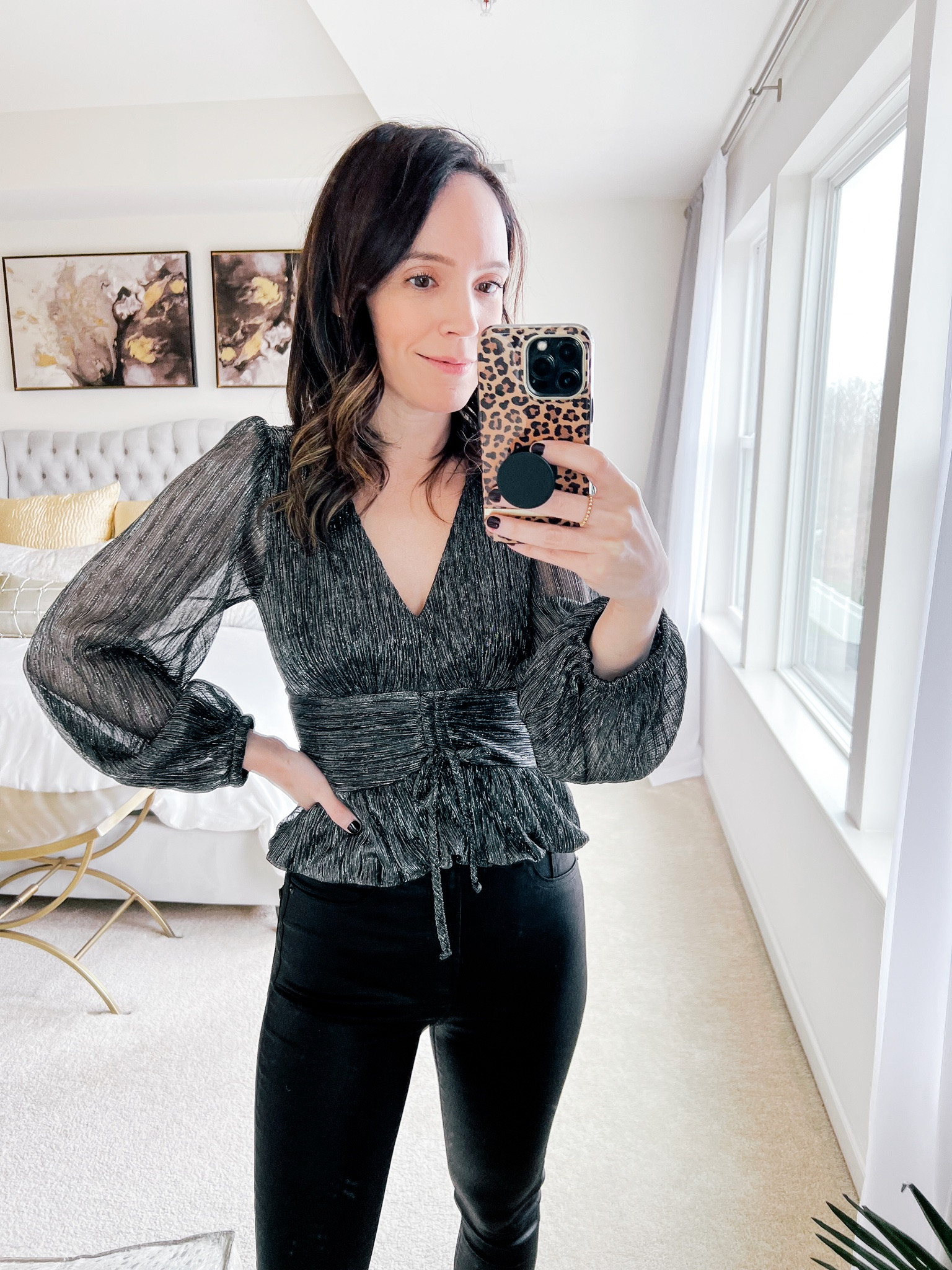 Silver shimmer top under $40

#LTKunder50 #LTKHoliday
