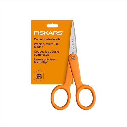 Fiskars 94817897J 94817797 Micro-Tip Scissors, 5 Inch, Orange | Amazon (US)