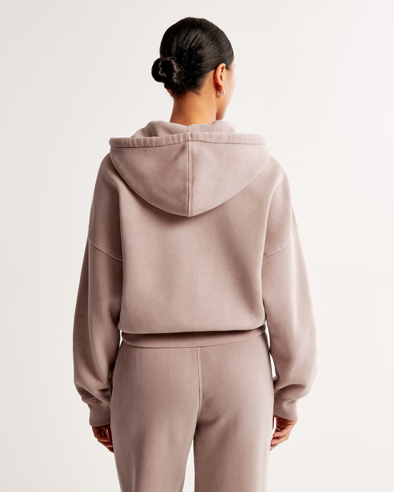 Essential Ribbed Sunday Hooded Full-Zip | Abercrombie & Fitch (US)