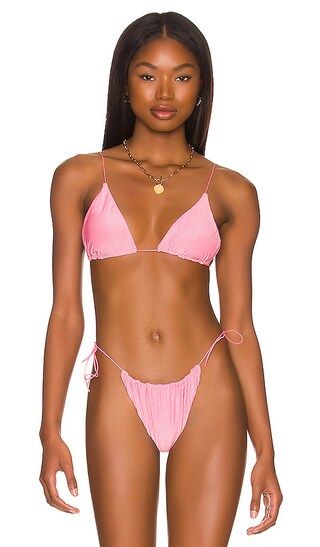 String Bikini Top in Quartz Lurex | Revolve Clothing (Global)