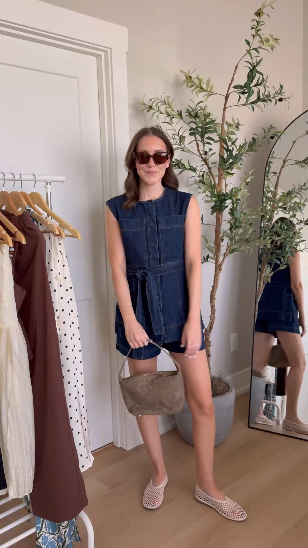 This denim set is so chic! A belted vest top and matching shorts. Wearing a size xs. Use code ASHGARZASTYLE_12 for 12% off!

Matching set, denim set, summer style, look for less 