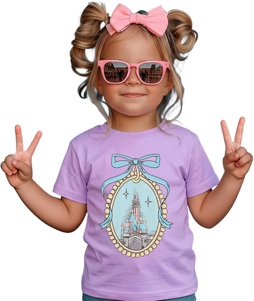 KEKEMI Kid Toddler Girls Magical Shirt Magic Kingdom Shirts Cute Bow Magic Castle T-Shirt Holiday... | Amazon (US)