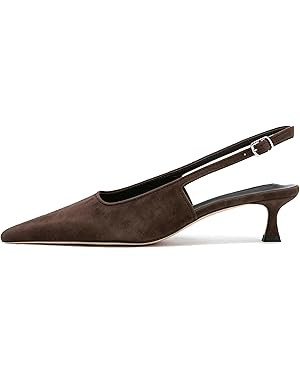 KysBloes Pointed Toe Slingback Kitten Heels for Women Low Heel Pointed Toe Pumps Formal Dress Sho... | Amazon (US)