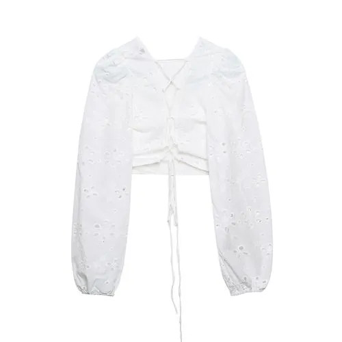 Cumulys - Eyelet Blouse | YesStyle Global