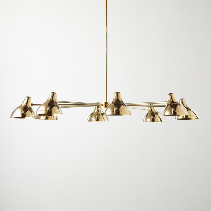 Presley Polished Brass Chandelier + Reviews | CB2 | CB2